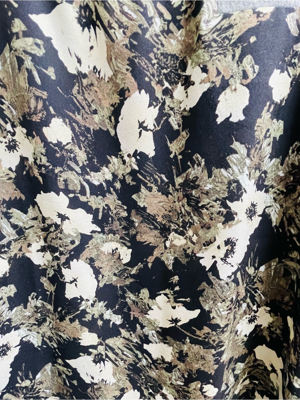 Elizabeth and James Black and Olive Floral Print Tank with grey jersey trim. - Picture 7 of 7